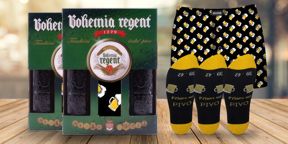 Piva Bohemia Regent a ponožky, trenýrky či tričko