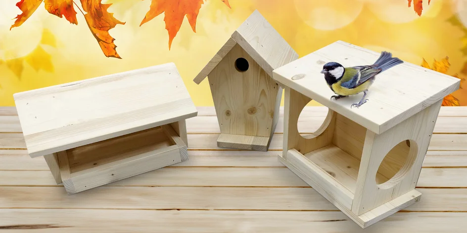 Stavebnice krmítka nebo budky pro ptáky