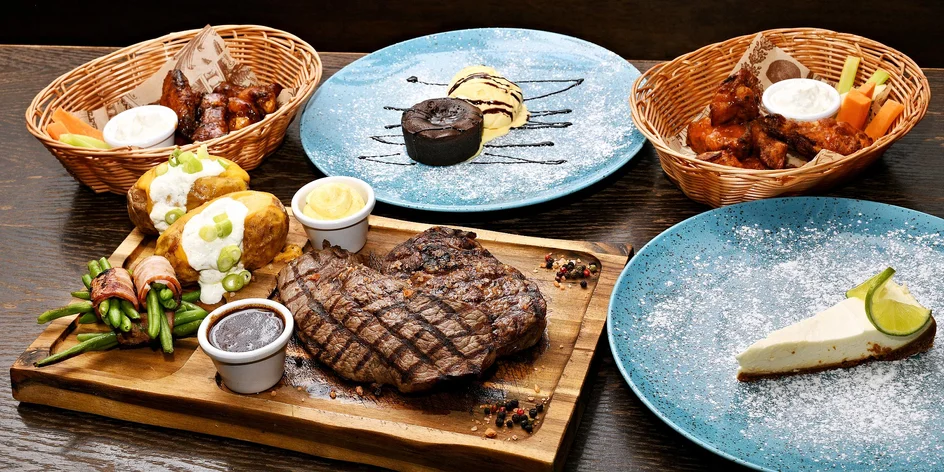 Steakové menu z býka Black Angus a dezert pro dva