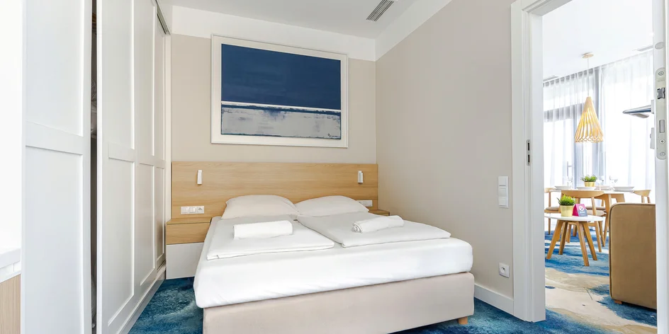 Apartmány u písčité pláže až pro 6 lidí