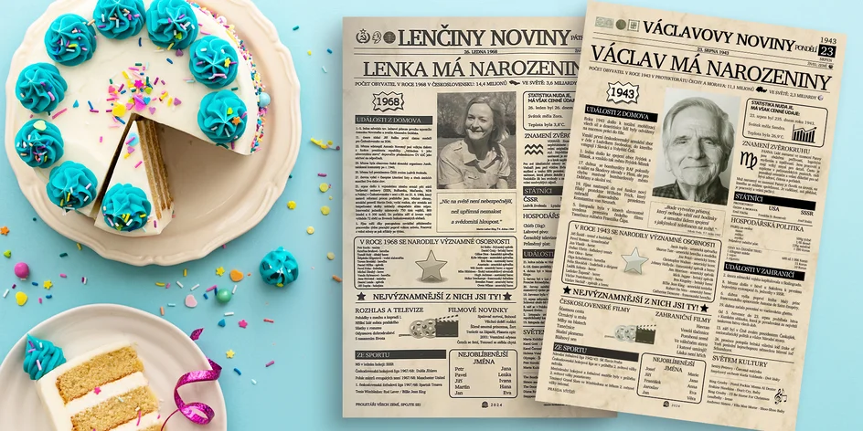 Originální dárek: personalizované noviny k narozkám