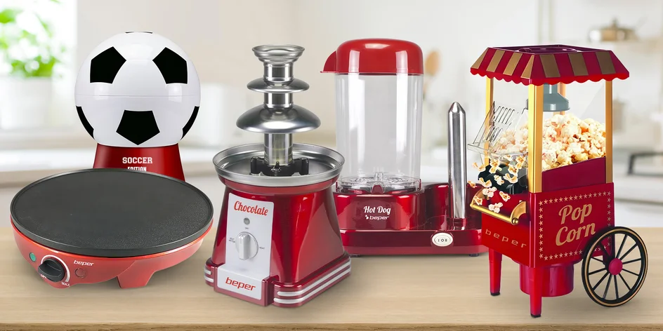 Výrobníky popcornu, vaty, hot dogů i palačinek