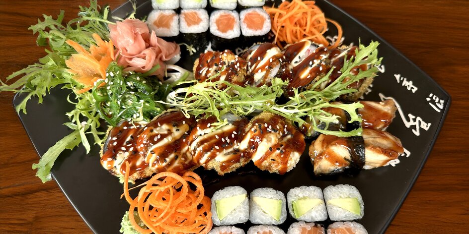 Sushi sety: 24-52 ks s okurkou, avokádem i rybami