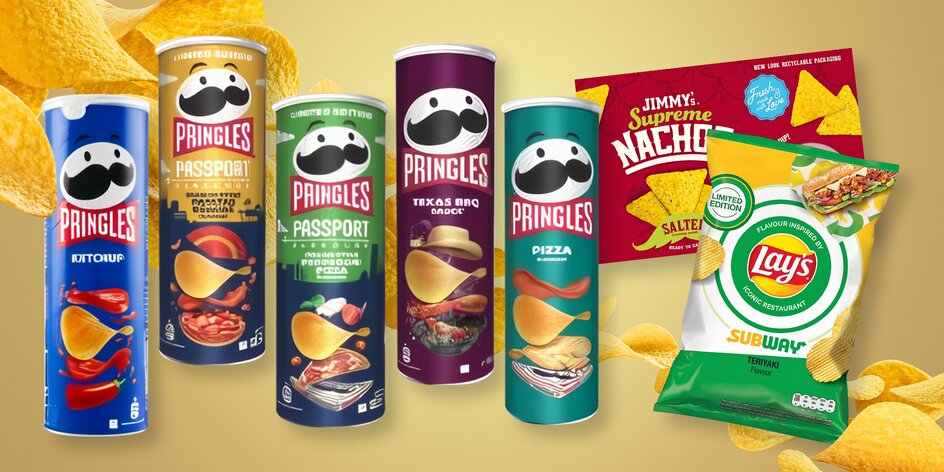 Brambůrky Lay's a Pringles i JIMMY's Supreme Nachos