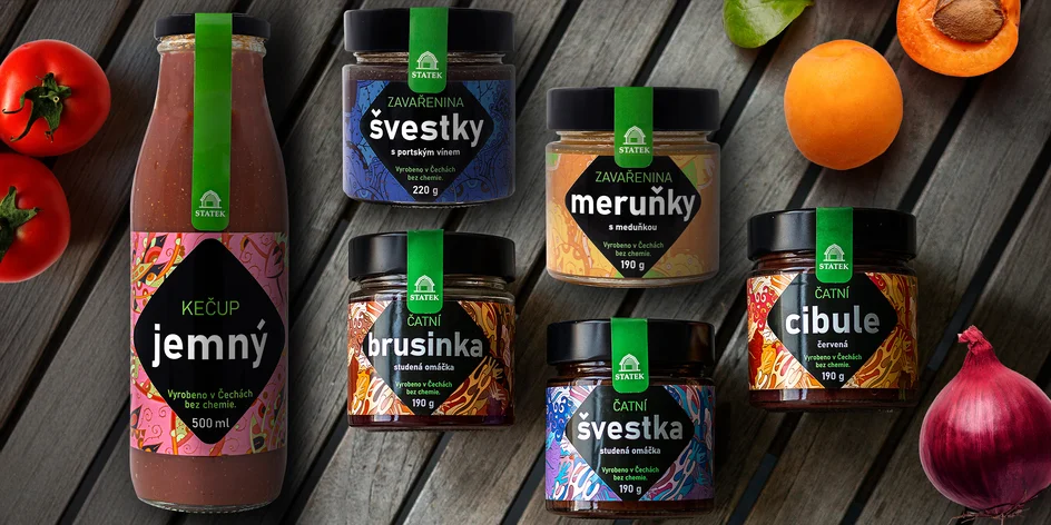 Ručně vyráběné české zavařeniny, čatní i kečup