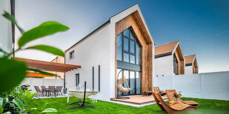 Moderní domek u Baltu až pro 6 osob: jídlo i wellness