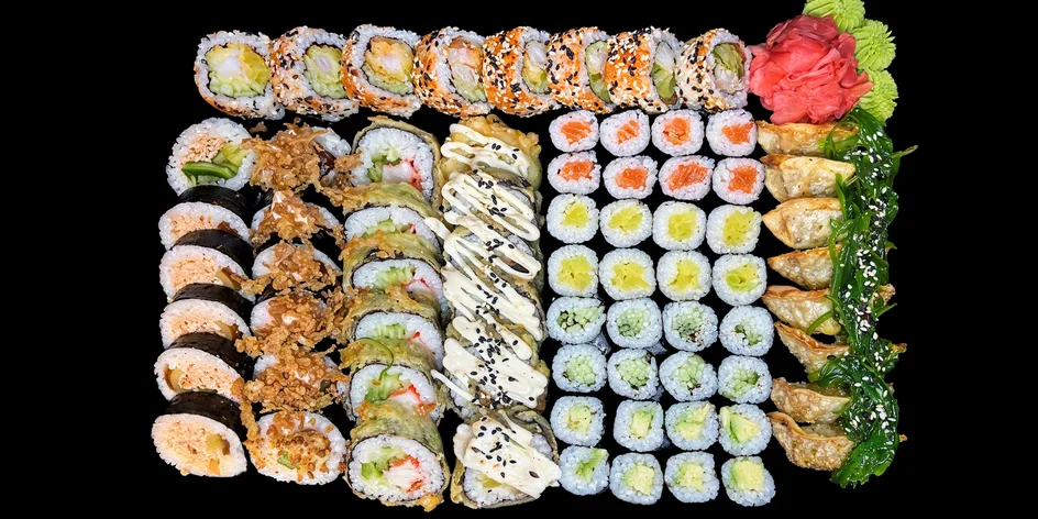 Až 88 ks sushi i s gyoza taštičkami s sebou