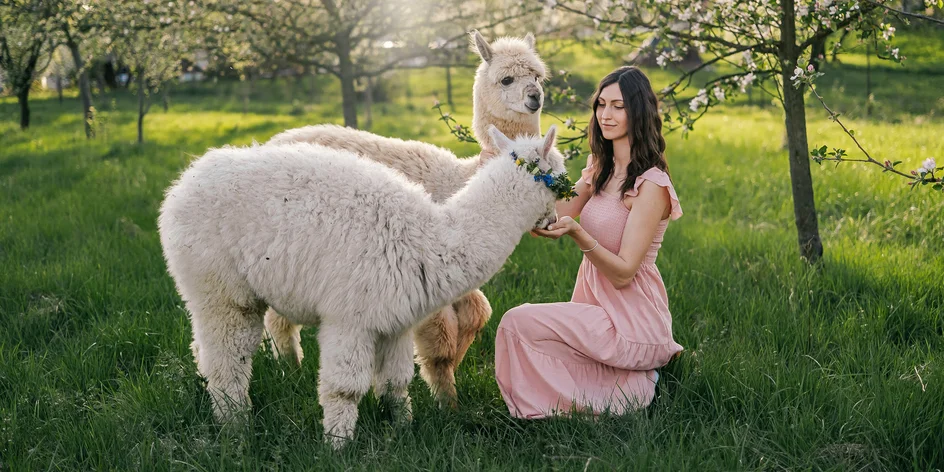 Lamatreking a krmení alpak ve všední dny i o víkendu