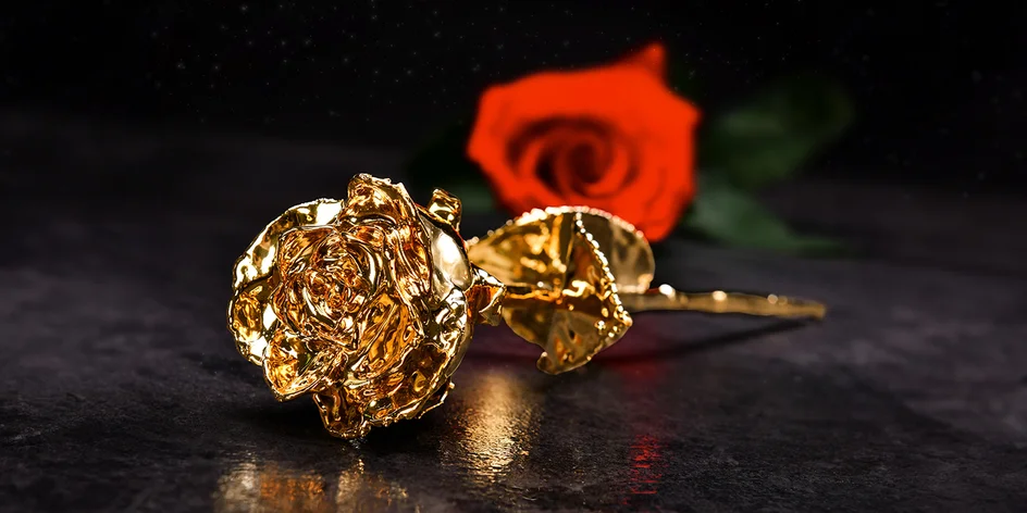 Růže pokrytá zlatem: každá je originál
