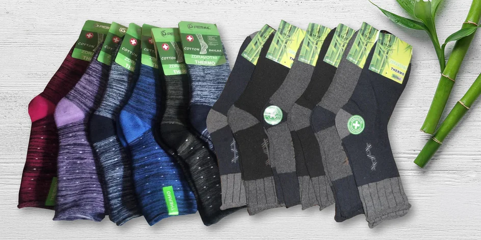 6 párů pánských termo ponožek