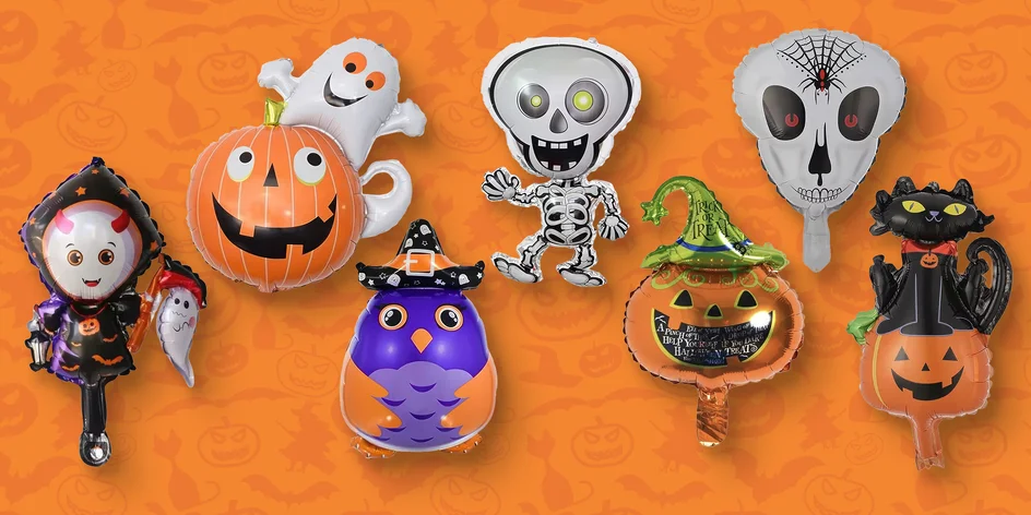 Nafukovací halloweenské balonky: strašidla i dýně
