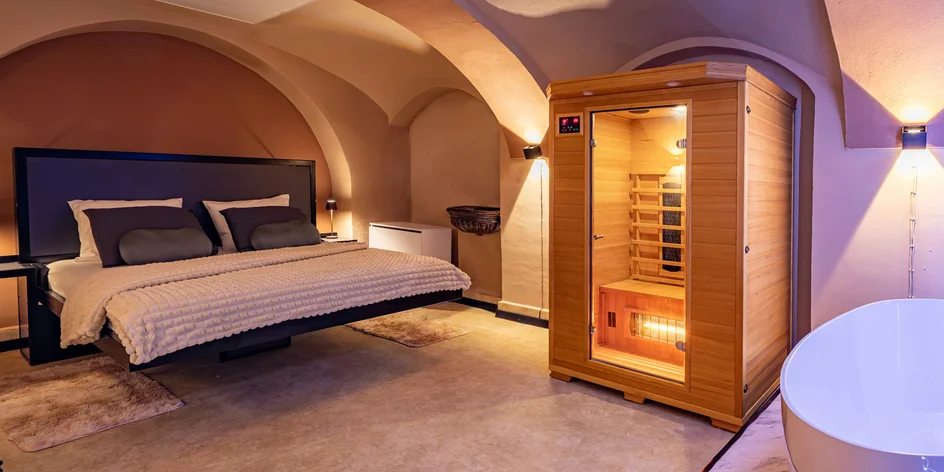 Wellness apartmán s levitující postelí a saunou