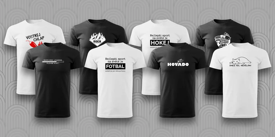 Bavlněná trička pro správné chlapy: velikosti S až 2XL