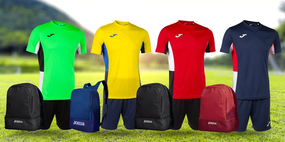 Sportovní set Joma: dres a trenky 3XS–3XL + batoh