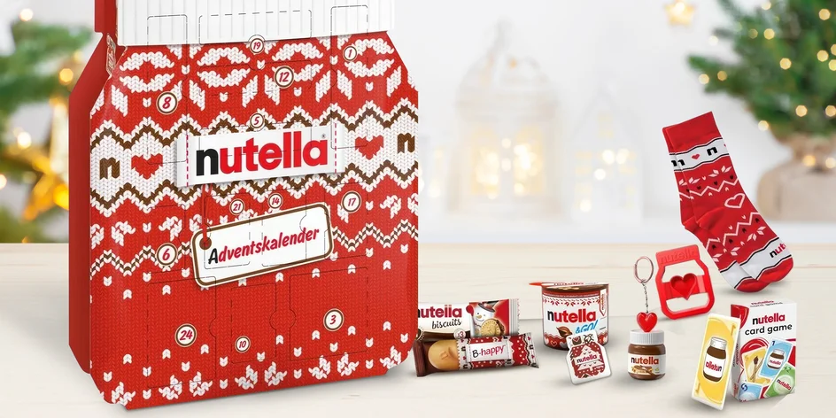 Nutella: adventní kalendář se sladkostmi i ponožkami