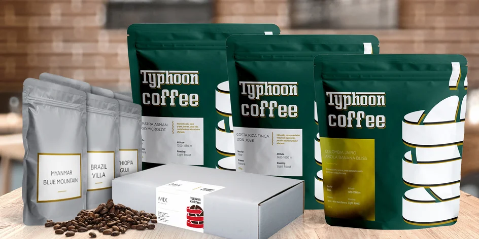 Kávy Typhoon coffee z Etiopie, Sumatry i Hondurasu