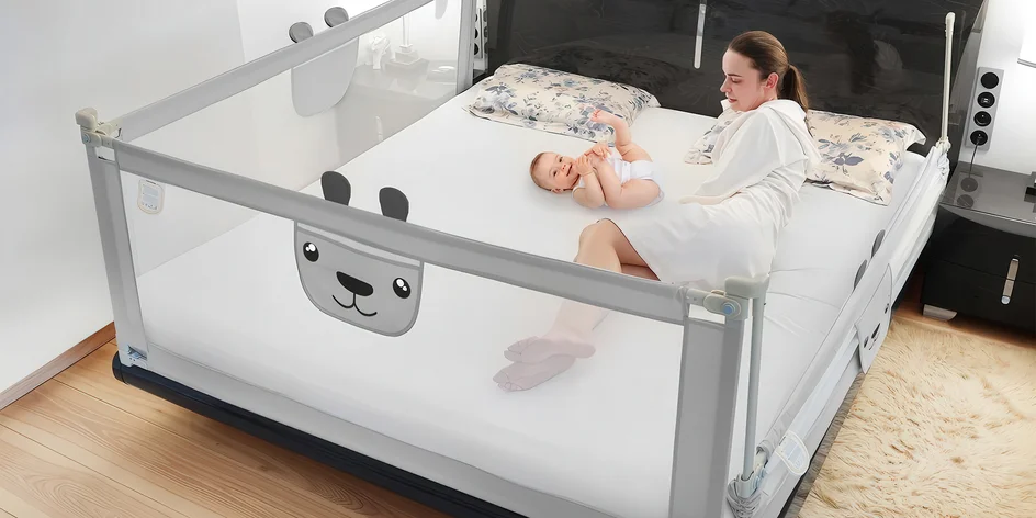 Zábrany na postel s motivem medvídka, délka 160–200 cm