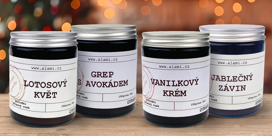 Svíčky s dřevěným knotem: vanilka, opium i závin