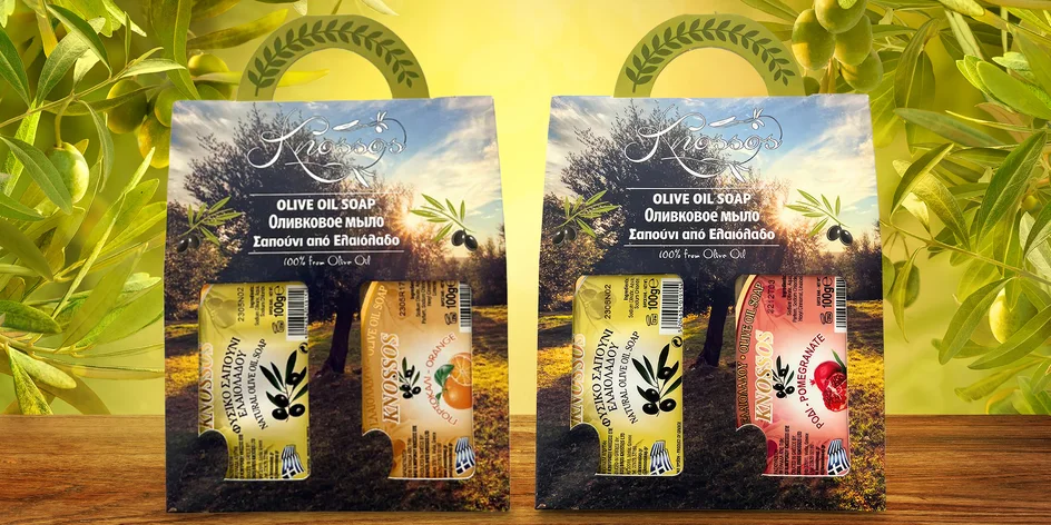 Dárková sada tradičních řeckých olivových mýdel