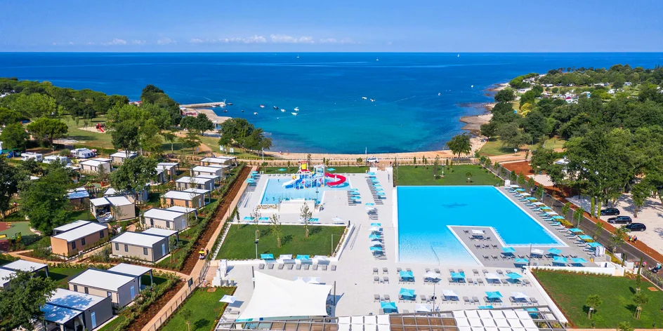 Mobilní domek na Istrii s aquaparkem a miniklubem