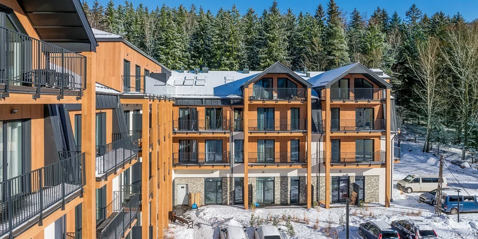 Moderní apartmány v polských Krkonoších: sauna i sjezdovky
