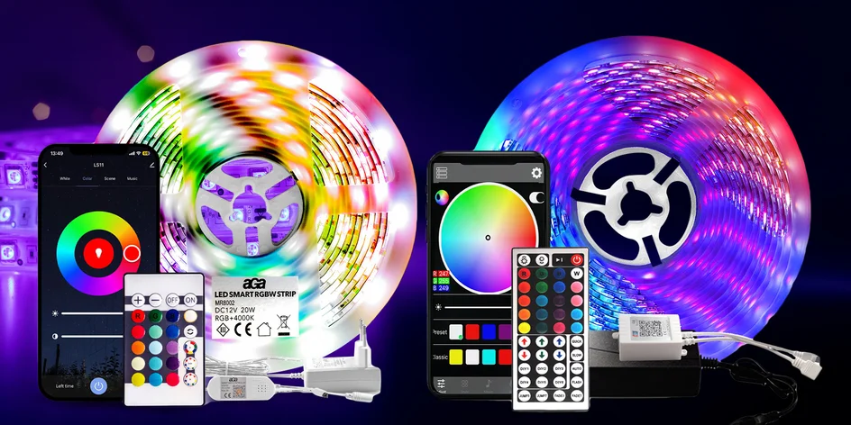 RGB LED pásky s ovladačem: Bluetooth či Wi-Fi