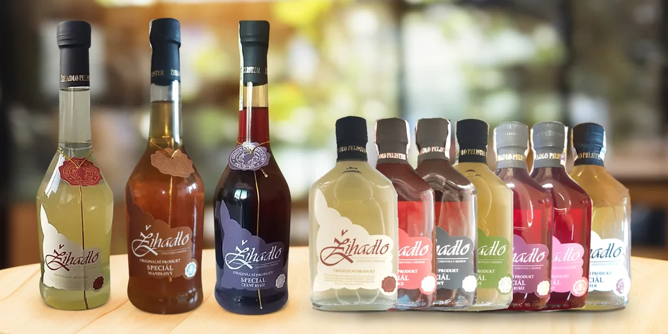 Medové likéry Žihadlo: originál, rybíz, mandlový aj.