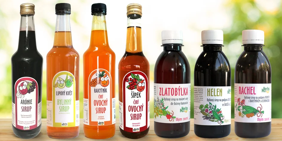 Bylinkové sirupy na trávení, imunitu i jen tak na chuť