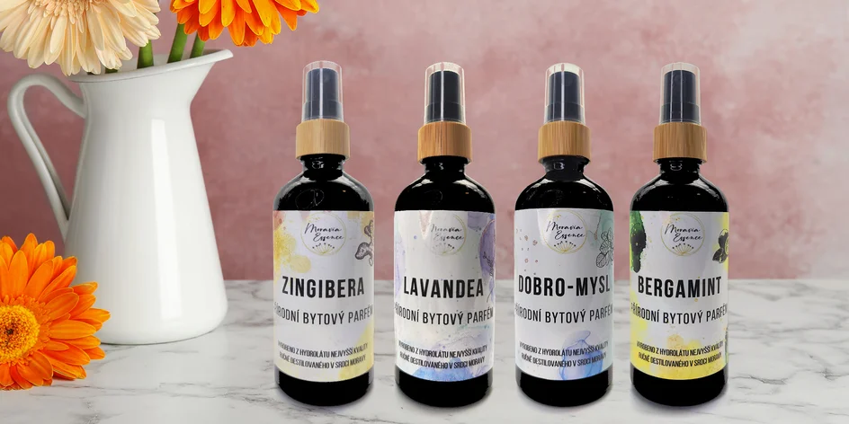 Přírodní bytové parfémy: 1x 100 ml nebo sada 4 vůní