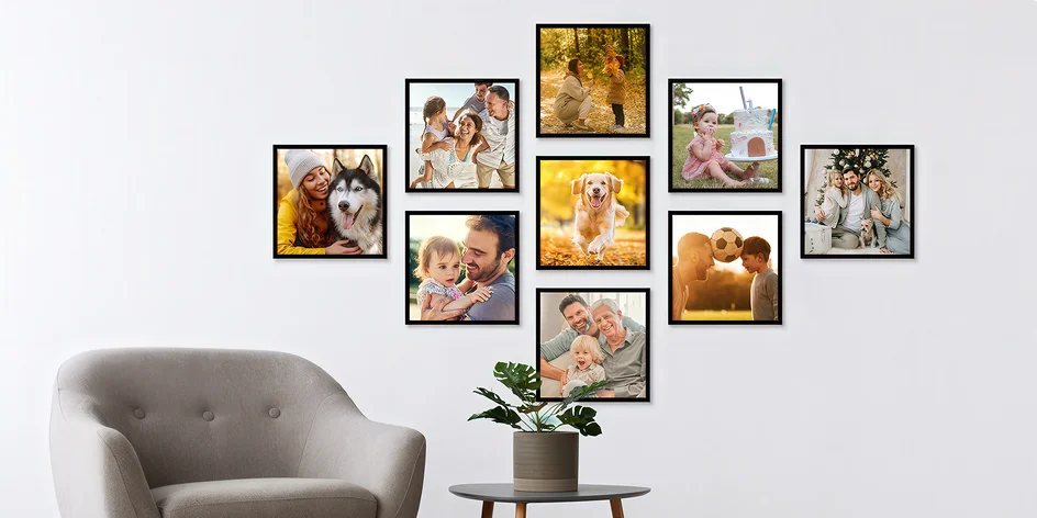 Samolepicí fotorámečky na zeď s vlastní fotkou