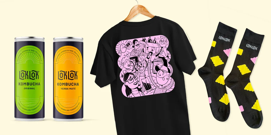 LokLok kombucha: Originál a Yerba Maté, 6–48 kusů i s dárkem