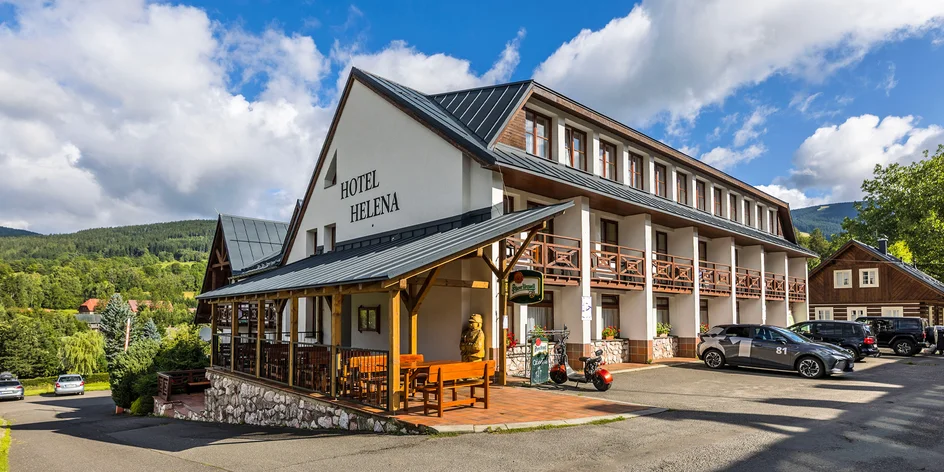 Pobyt v Krkonoších s jídlem a relaxací v sauně