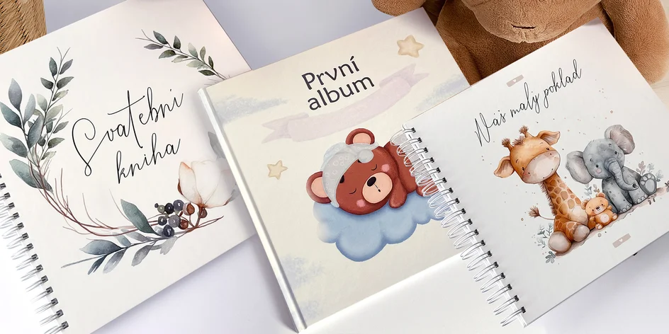 Fotoalba: dětská i svatební, vč. autorských ilustrací