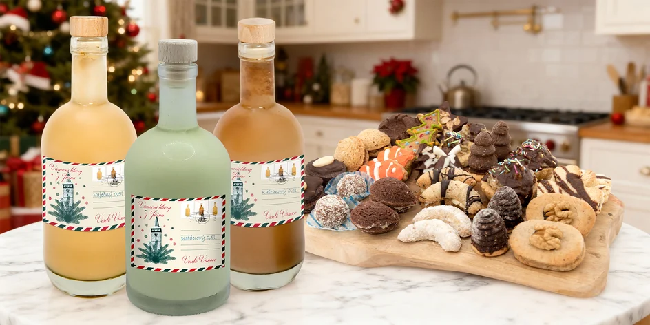 Vánoční cukroví a tradiční i originální likéry