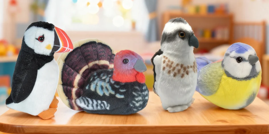 Plyšový ptáček: realistický design i zvuk