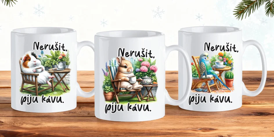 Hrnky s papouškem, křečkem i terarijními zvířaty: 330 ml