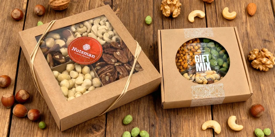 Degustační dárkové sady ořechů a dražé: 180-1 250 g