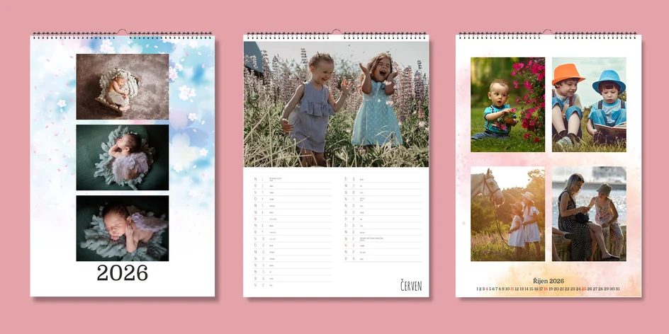 Fotokalendář z vašich fotek ve formátu A4 a A3