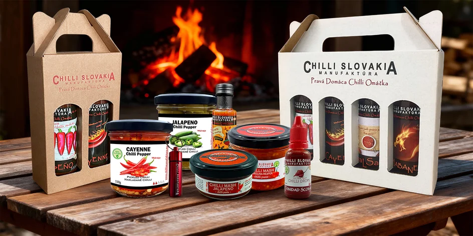 100% přírodní chilli omáčky, pikantní džemy i dárkové sety