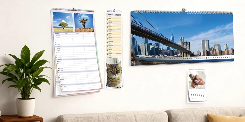 Nástěnné a stolní fotokalendáře v 9 formátech