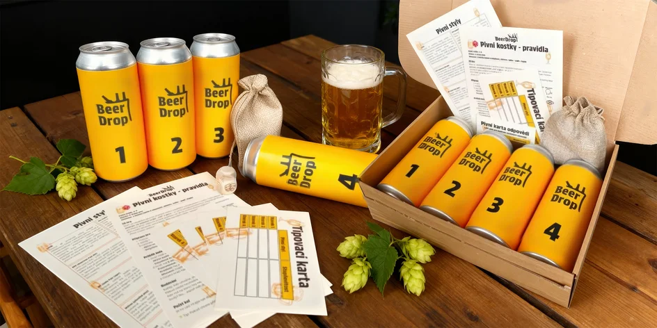 BeerDrop: pivní hra vč. plechovek až pro 4 osoby