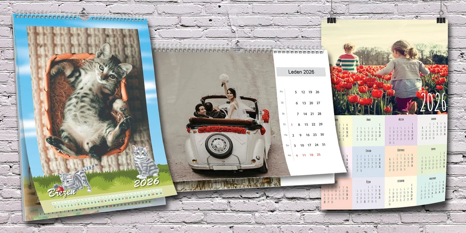 Nástěnné kalendáře z vašich fotek: A5, A4 nebo A3