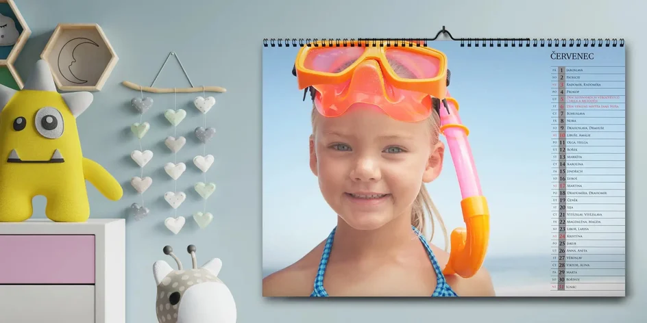 Nástěnný fotokalendář ve velikosti A4 nebo A3