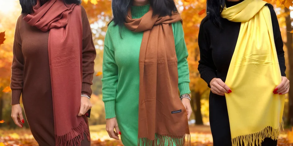 Zahřejí a potěší: dámské jednobarevné maxi šály