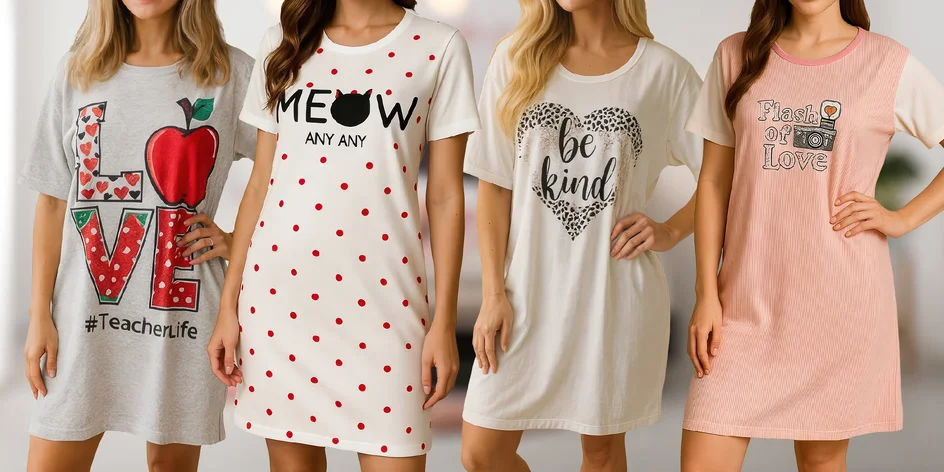 Dámská bavlněná maxitrika na domácí nošení i spaní