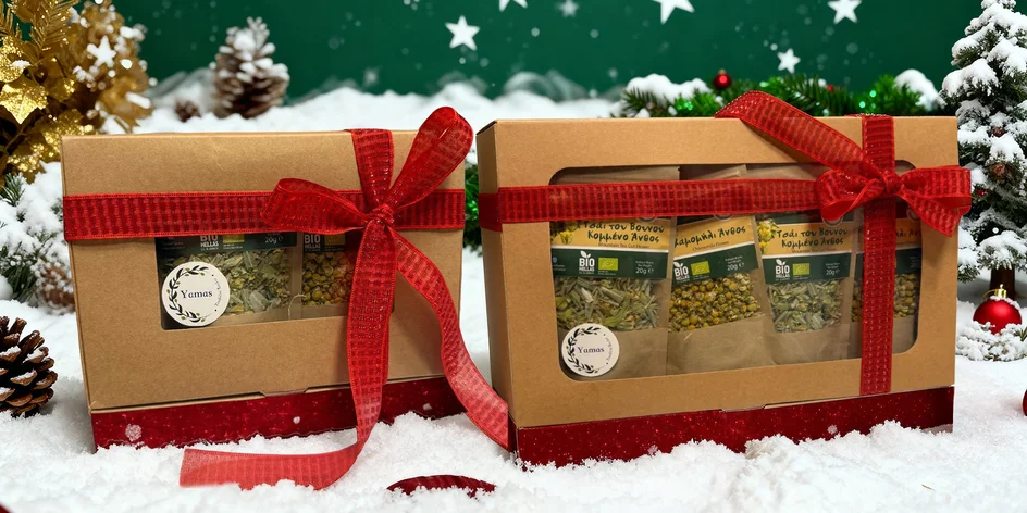 Dárkové balíčky bio řeckých sypaných čajů Yamas