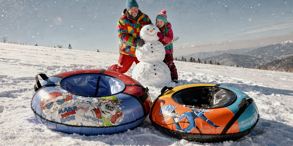 Nafukovací kluzáky pro zimní radovánky