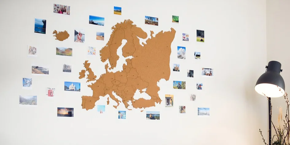 Korkové mapy: Praha, Česko, Evropa i celý svět