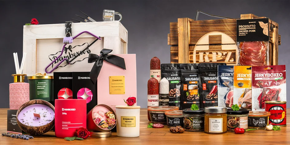 Dárkové bedny Manboxeo: dobroty pro muže i ženy