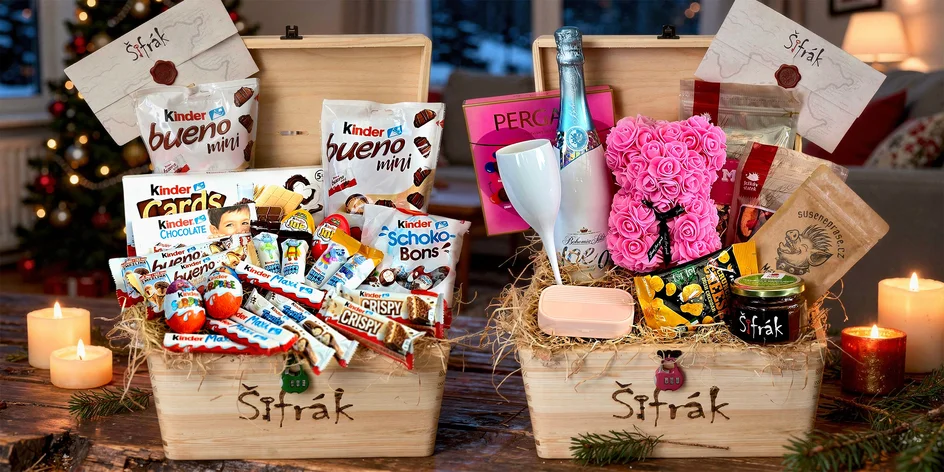 Truhly plné dobrot a zamčené na zámek se šifrou